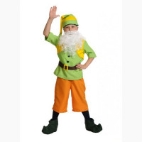 Костюм М Гном Мечтатель (рубаха,штаны,борода,шапка,пояс,башмаки) р.116-134 арт.5062