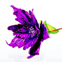 Украшение декор. "Цветок. Пуансеттия" 40см цв.фиолетовый арт.275489