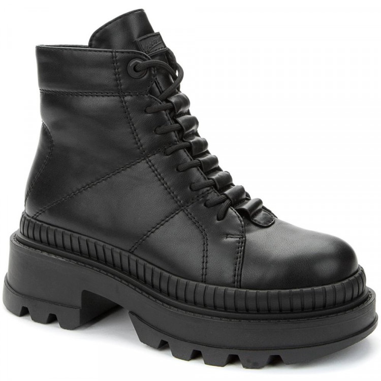 Ботинки для девочек зимние (BETSY) черный верх-искусственная кожа подкладка -натуральная  шерсть артикул 938022/07-01