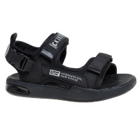 Сандалии для мальчика (Сказка) черный верх- текстиль подкладка-натуральная кожа размерный ряд 32-37 арт.R918171515BK