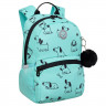 Рюкзак для девочек (Grizzly) арт.RO-470-2/1 собачки на мятном 25х35,5х11см