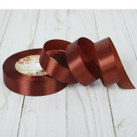 Лента подароч. атласная 20мм*25м цв.шоколадный арт.1218286
