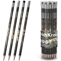 Карандаш чернографитный ErichKrause с ластиком Big City Cats HB трехгранный корпус арт.62760 (Ст.42)