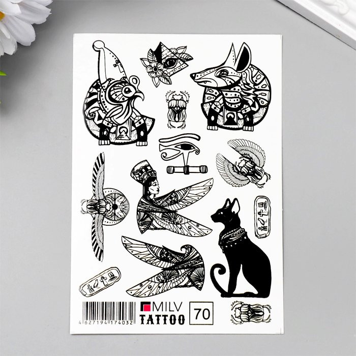 Татуировка на тело "Египет" 10*15см арт.7160445