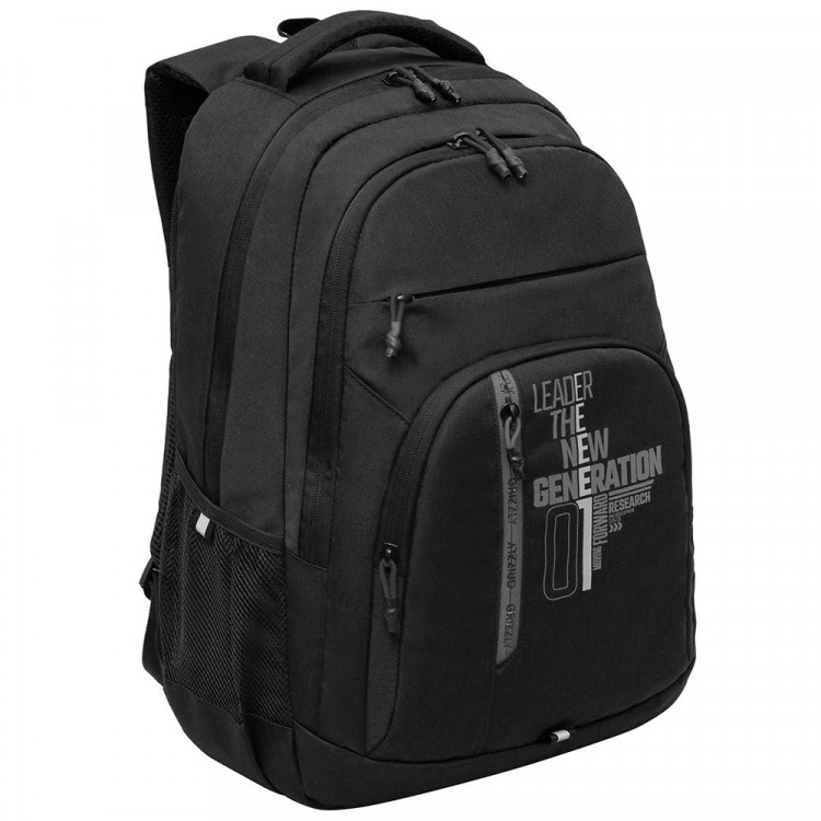 Рюкзак для мальчиков (Grizzly) арт.RU-436-2/3 черный 32х47х17 см