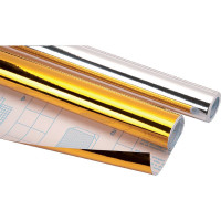 Пленка самоклеящаяся 45*300см (deVENTE) BOPP 30мкм серебристая с алюминевым напылением арт.8117412