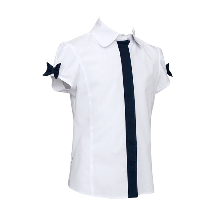Блузка для девочки (Слай) короткий рукав цвет белый арт.122A/S/17 размер 30/122