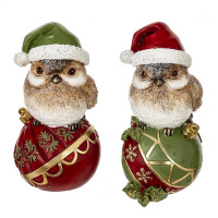 Статуэтка декоративная "Птичка на шаре" 15см 2 вида арт.824074