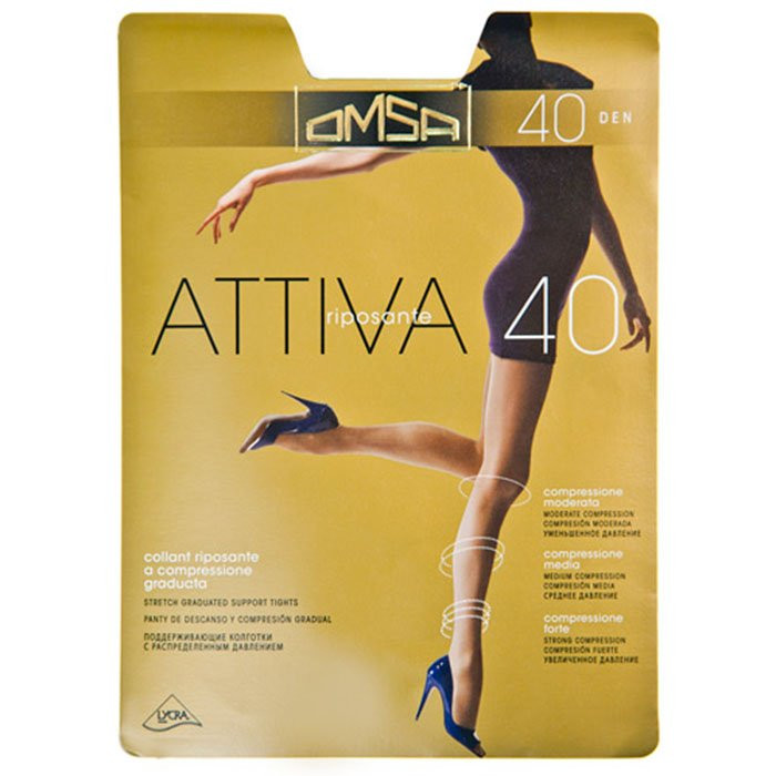 Колготки Attiva 40 den 88% полиамид 12% эластан цвет caramello (Omsa)