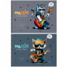 Тетрадь для нот А5 24 листа спираль (BG) Musical cats выборочный УФ-лак ассорти арт.ТН5гр24 12438