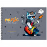Тетрадь для нот А5 24 листа спираль (BG) Musical cats выборочный УФ-лак ассорти арт.ТН5гр24 12438