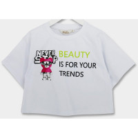 Футболка для девочки (Deloras) артикул 21711X р.26/98-32/128 цвет белый