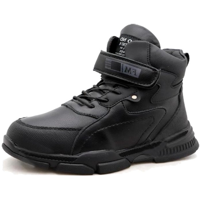 Ботинки для мальчика ( МИКАСА) черные верх-искусственная кожа подкладка -искуственный мех артикул RC97_LM419-3-1
