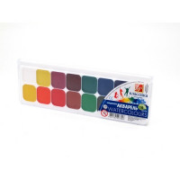 Акварель 16 цветов (ЛУЧ) КЛАССИКА пластиковая коробка без кисти медовые арт 19С1290-08