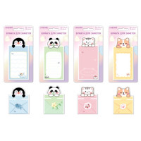 Клейкая бумага д/заметок 60*125 20 листов (deVENTE) Весёлые звери арт.2010215