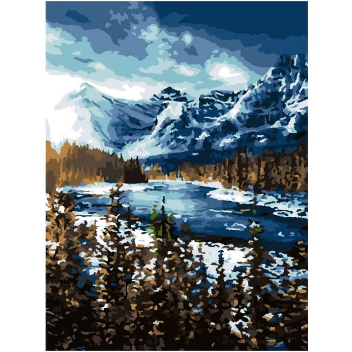 Набор для творчества Картина по номерам 20x28,5см Снежные горы (LORI) арт.Кпн-158