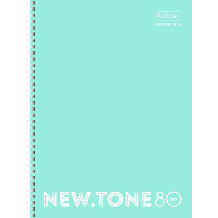 Тетрадь А4 клетка 80 листов на гребне (Hatber) NEWtone PASTEL Мята арт 80Т4лA1гр_05039