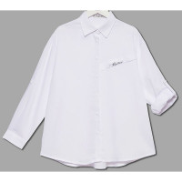 Блузка для девочки (Делорас) длинный рукав цвет белый арт.C64218N