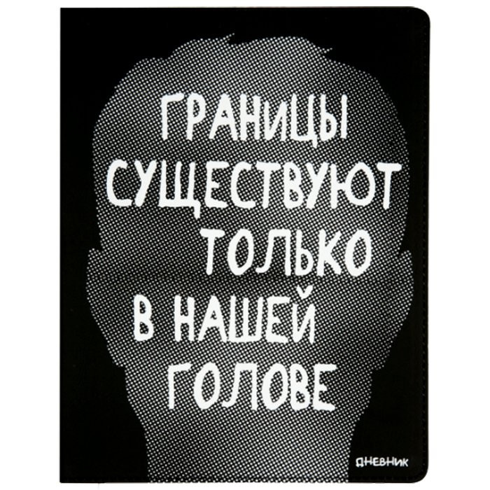 Дневник школьный интегральная обложка кожзам (deVENTE) Границы существуют только в нашей голове арт 2021149