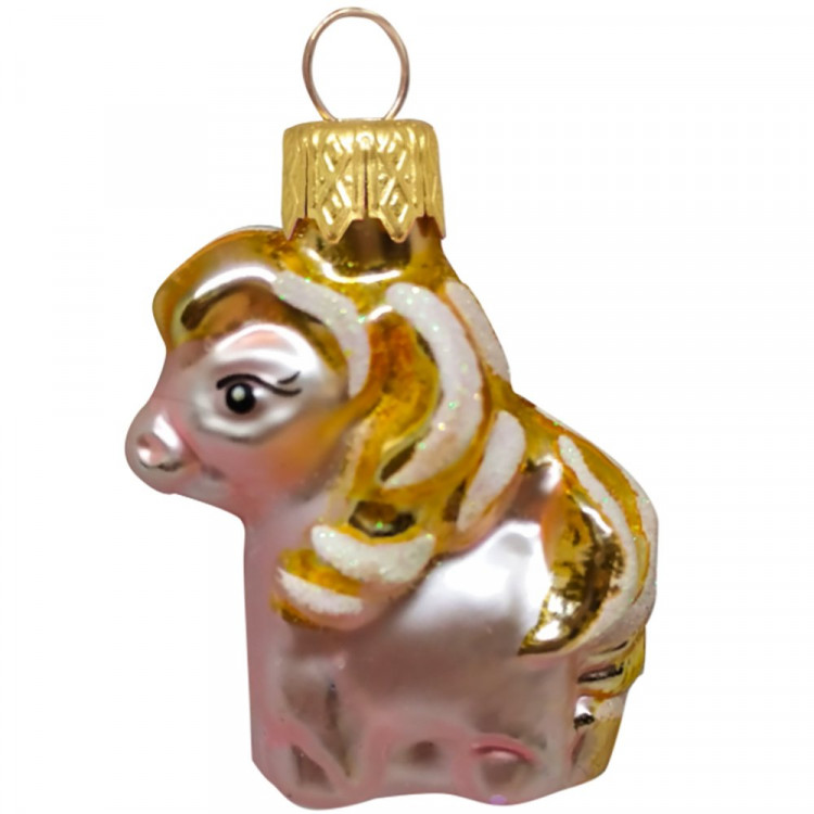 Фигурка на ёлку стекло (серия Символ года) 05см "Пони мини" золото без уп. арт.Ф1834/19/3