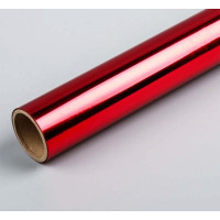 Пленка самоклеящаяся 45*300см (deVENTE) BOPP 30мкм красная с алюминевым напылением арт.8117413