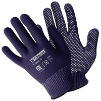Перчатки "Микроточка", полиэстер, ПВХ-точка, 9(L), темно-синие, Fiberon в и/у арт.PR-PVC522