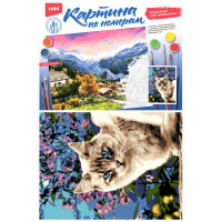 Картина по номерам 28,5x38см (LORI) Голубоглазая красотка арт.Кпн-290