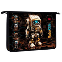 Папка школьная для труда А4 на молнии 2 отделения (Hatber) Робо арт.AMt_07064