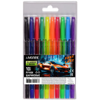 Набор ручек шариковых 10 цветов (deVENTE) Fast Or Last d=0,7 мм в пластиковый блистере арт.5073521