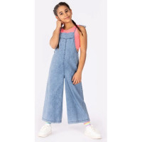 Комбинезон для девочки  артикул  DMB 2633 размер 32/128-44/164 цвет джинсовый синий