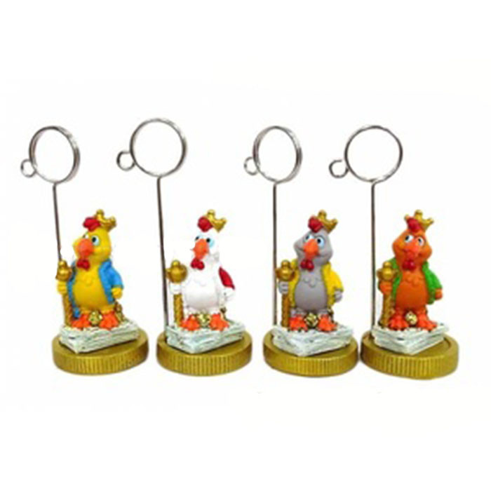 яяяСувенир с держателем д/визиток СИМВОЛ ГОДА "Петушок" 8см асс. арт.238904