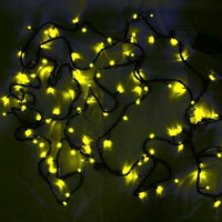 Гирлянда электрическая для дома точечная 7,5м 80LED цвет желтый (зеленый провод) 8режимов арт.183-813