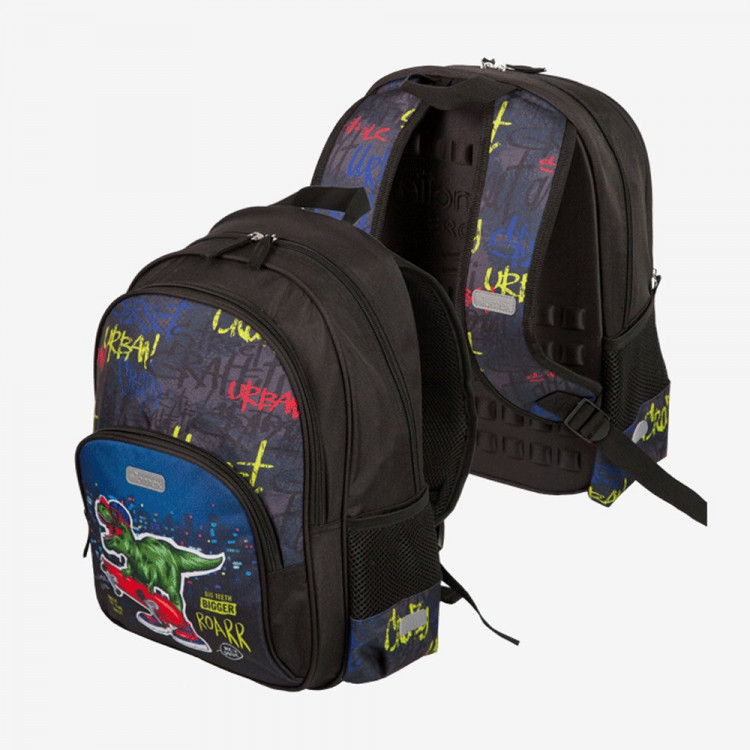 Рюкзак для мальчиков школьный (Attomex) Basic  City Dino 38x27x17см арт.7033205