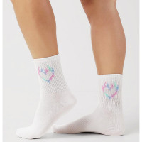 Носки детские для девочки арт.С1523 размер 24 80% хлопок 18% полиамид 2% эластан цвет белый (Clever)