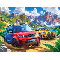 Пазл 104 элемента Гонки в джунглях (РК) арт.УК104-1985