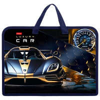 Сумка пластик А4 (Hatber) на молнии ручка-тесьма Luxury Car арт.AMn_08089