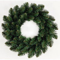 Венок декоративный 50см хвоя ПВХ, без украшений "Боярский" арт.ВБК 50