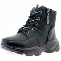 Ботинки для девочки (ТОТОШКА) черные верх-искуственная кожа подкладка-текстиль артикул RC64_B8062-1