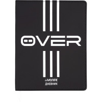 Дневник школьный гибкая обложка кожзам (deVENTE) OVER шелкография, отстрочка, ляссе арт.2021607