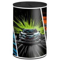 Копилка (Феникс) Неоновые тачки 15,7х10х10 см металл арт.69378