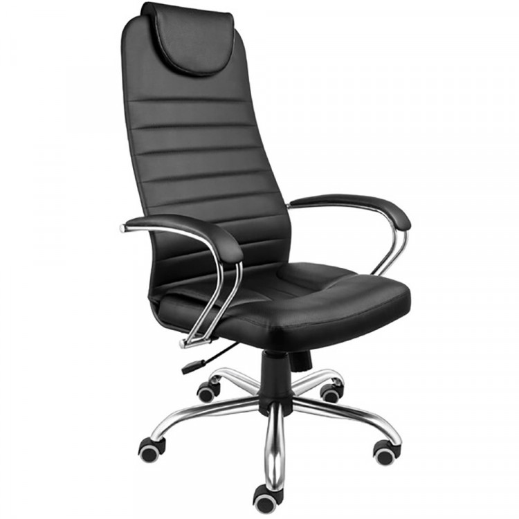 Кресло для руководителя хром/эко-кожа AV 138 CH черный