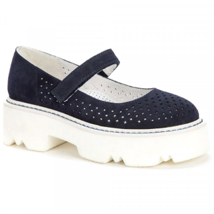 Туфли для девочки (BETSY) темно-синий верх-искусственный нубук подкладка-натуральная кожа размерный ряд 38-39 арт.928331/06-02