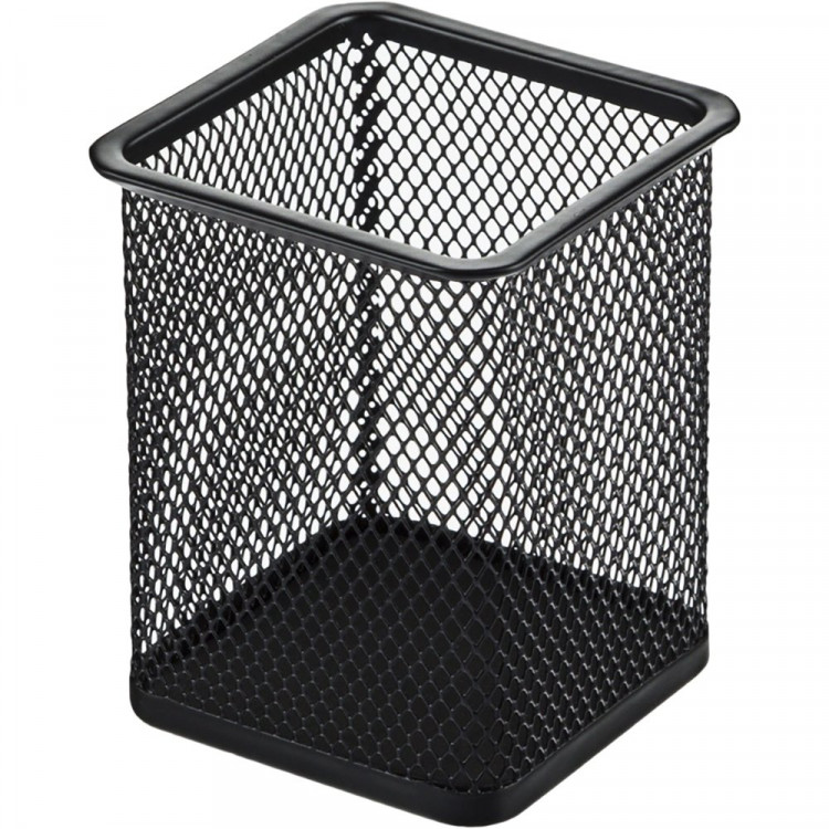 Подставка д/ручек и карандашей металлическая (deVENTE) черная, сетчатая, 8x8x9,8см арт.4104718