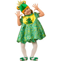 Костюм для девочки Царевна-Лягушка (платье,маска) р.26/98-30/116 ткань арт.5224