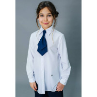 Блузка для девочки (Делорас) длинный рукав цвет белый арт.C64236