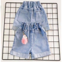 Шорты для девочки (MULTIBRAND) артикул B6107-63 размерный ряд 28/104-34/134 цвет голубой