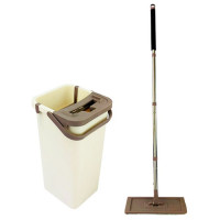Швабра для пола "MIRACLE" с насадкой из микрофибры и ведром 10 л с механизмом отжима