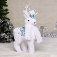Игрушка декор. "Олень" 38см цв.белый арт.183-0557