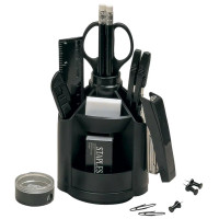 Канцелярский набор 10предметов Attomex черный вращающийся арт.4102314