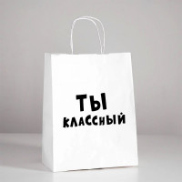 Пакет подароч.бумаж. 24*10,5*32см "Ты классный" арт.4773950